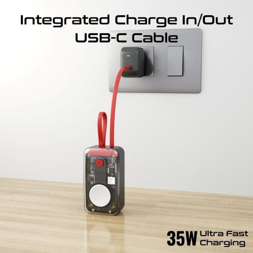 بطارية متنقلة بسعة 10000 ميلي آمبير وقدرة 35 واط م...