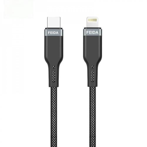 كيبل ايفون تايب سي pd قماش 1.20متر فيدا