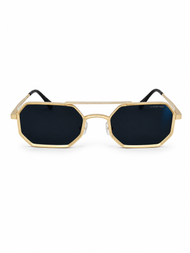 نظارة شمسية لانستر إطار معدني ذهبي بتصميم هندسي | Lanster Geometric Gold Sunglasses