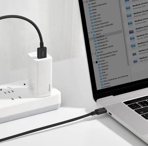 كيبل شحن بيسوس يو اس بي الى تايب سي 1 متر 66 واط -...