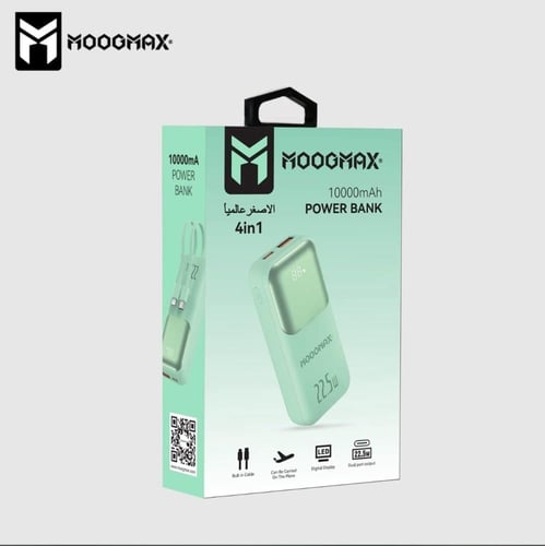 باور بانك بسعة 10,000 مللي امبير بمنفذ USB-A ومنفذ...