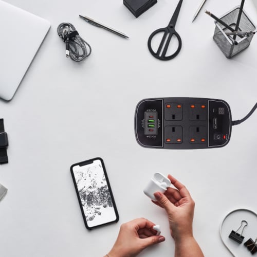 بكج توصيلة كهربائية من Power Soket أصلية 4 منافذ ,...