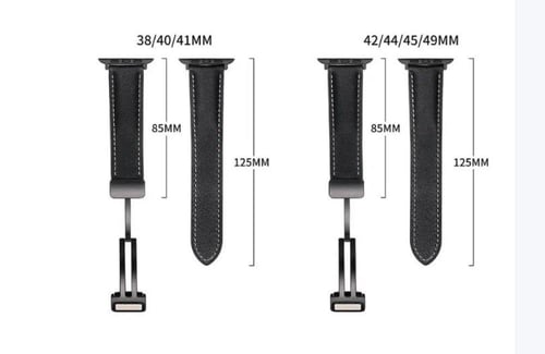 اسوارة ساعة ابل جلد مقاس42 / 44 / 45 / 49 ملم