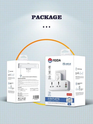 فيش كهرباء ذكي متعدد الاستخدام ماركة فيدا FEIDA