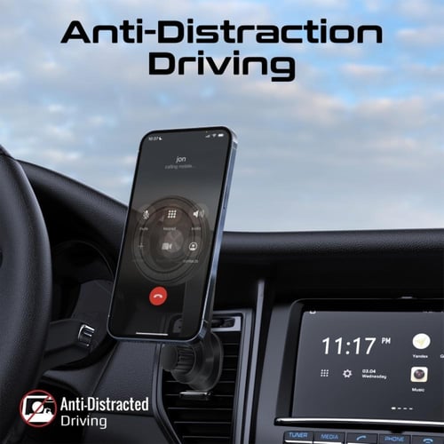 حامل سيارة مغناطيسي من بروميتMagSafe للجوال مع دور...