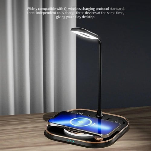 منصة شحن لاسلكي 3 في 1 مع إنارة من جيبل 15 واط منف...