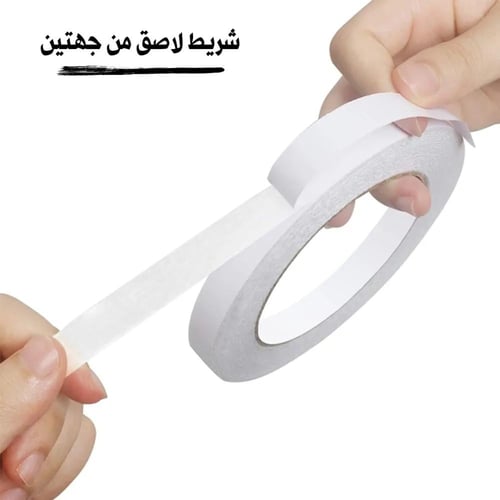 شريط لاصق من جهتين رول ، متوفر بمقاسين ( 3 قطع ) .