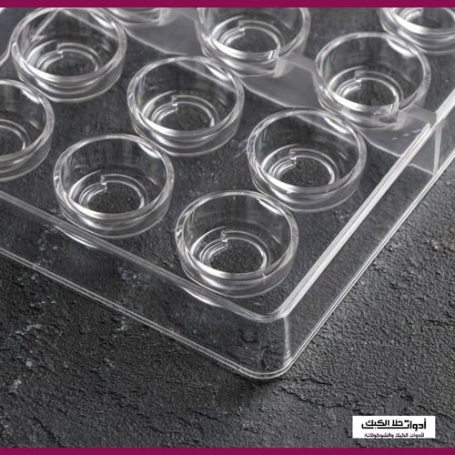 قالب شوكولاتة ايكريلك دائري بخط دائري ، القطر 3سم...