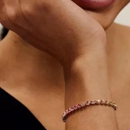 Ted Baker Gold Tone/Red Rainbow MELRAH: Crystal Ad...