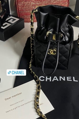 شانيل اصلية Chanel Timeless Drawstring Mini Lamb