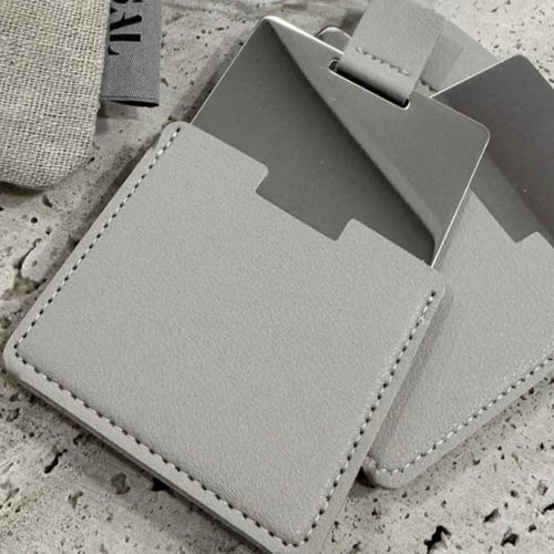 علبة مرايا رمادي مع عطر فان كليف باتشولي امبوله