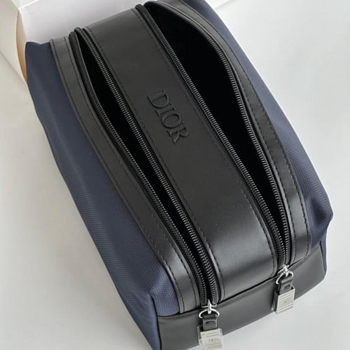 Dior Pouch Navy Blue & Black for Man