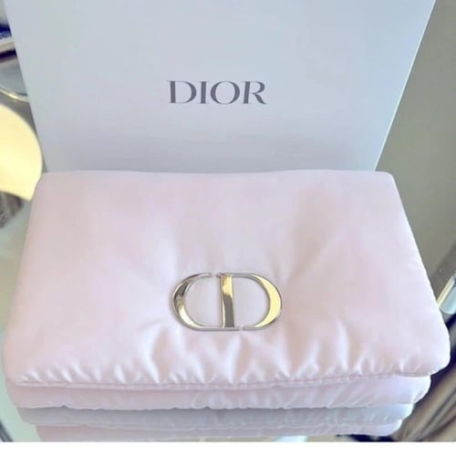 طقم شنطة ديور وردي / طقم حقيبة ديور ورديه