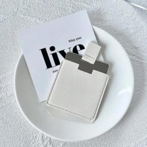 علبة مرايا رمادي مع عطر فان كليف باتشولي امبوله