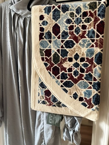 طقم سجادة صلاة مِحْارب كشميري مع إحرام صلاة سحاب (...