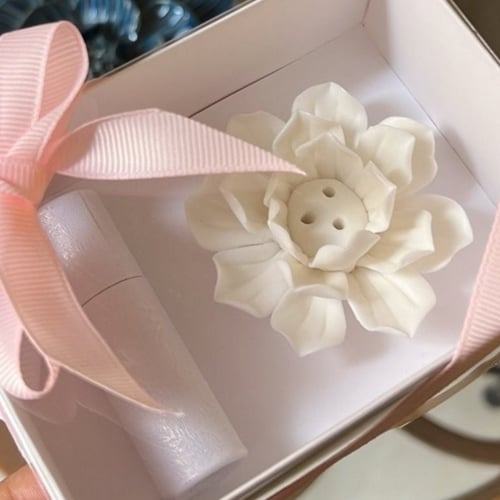 12 ورده سيراميك صغيره مع اعواد البخور الصغيرة