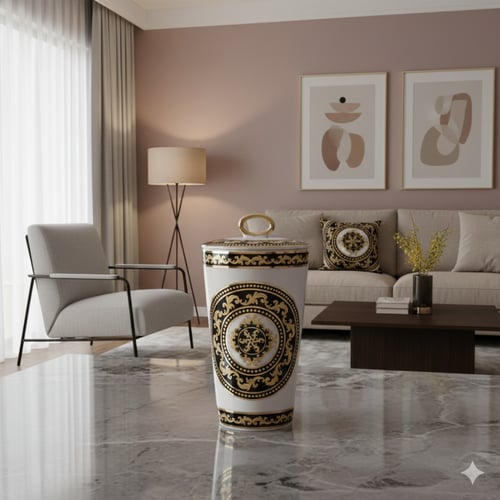 هدايا رمضان | قرقيعان : فازة بغطاء سيراميك زجاجي م...