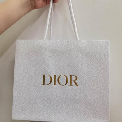 كيس ديور اصلي مع شعار ديور بصمة ذهبي مع فيونكة