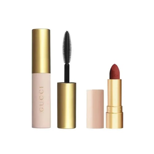 مجموعة قوتشي (٤ قطع ) اصليه - (شنطة، ماسكارا ، مرا...