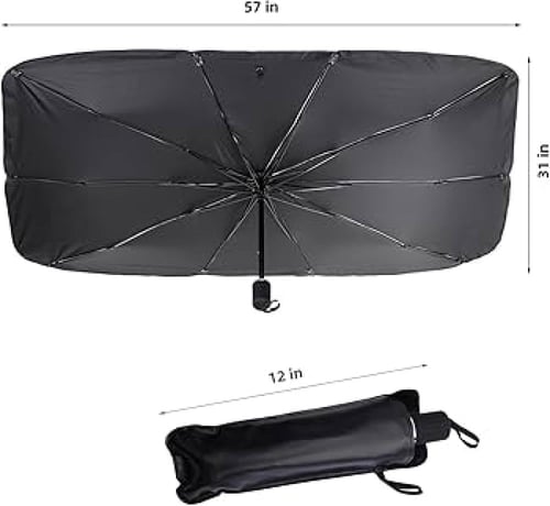 Car Windshield Sun Shade Umbrella - Foldable Car U...