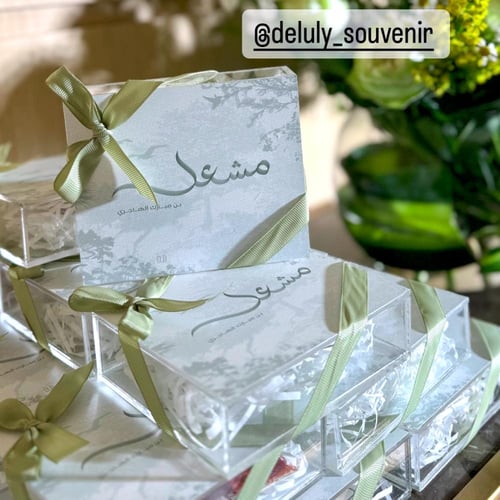 10 توزيعات من البخور في علب اكرليك بالثيم الخاص بك