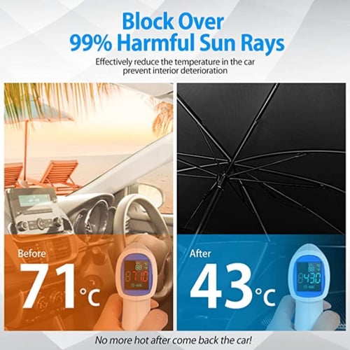 Car Windshield Sun Shade Umbrella - Foldable Car U...