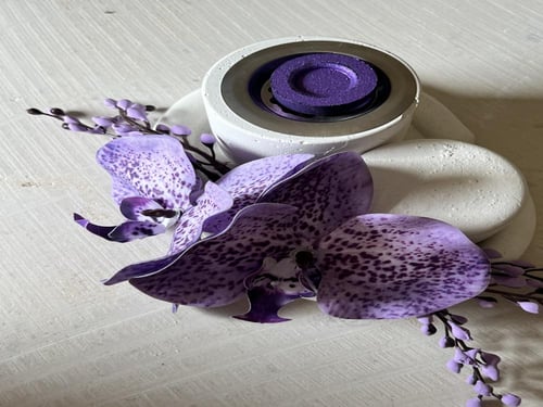 ميني مجموعة مزينه بزهر الاوركيد البنفسجي