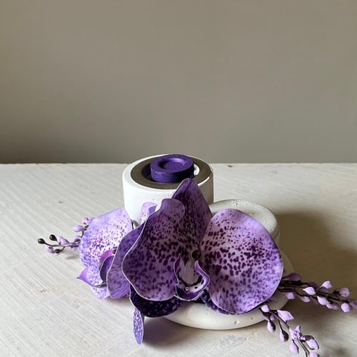 ميني مجموعة مزينه بزهر الاوركيد البنفسجي