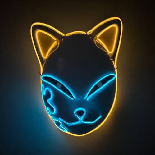 ماسك قاتل الشياطين ( اضاءة زرقاء )