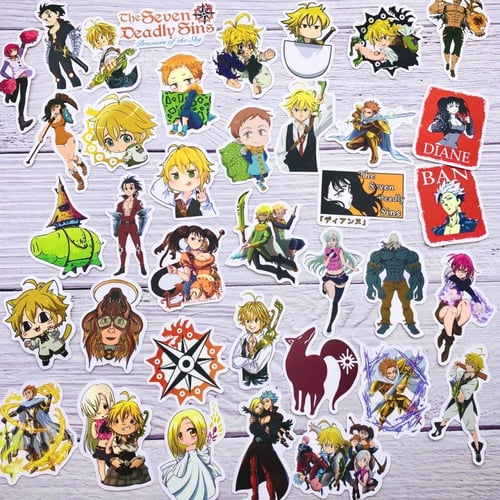 ستيكرز الخطايا السبع المميتة (10 حبات)