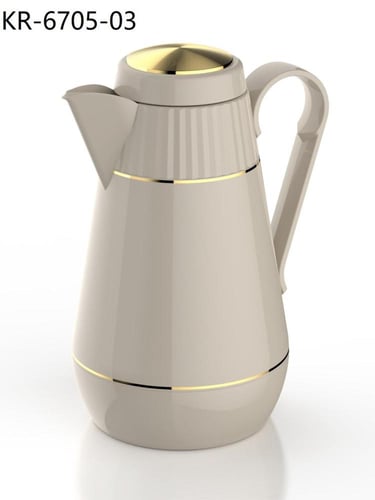 ترمس شاي وقهوة لتر ذهبي KR-6705