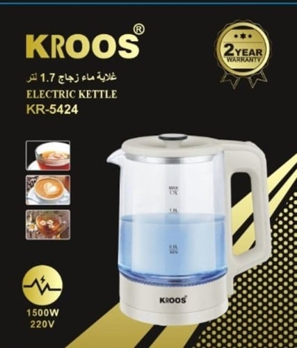 غلاية زجاج 1.7 لتر 1500واط KR-5424