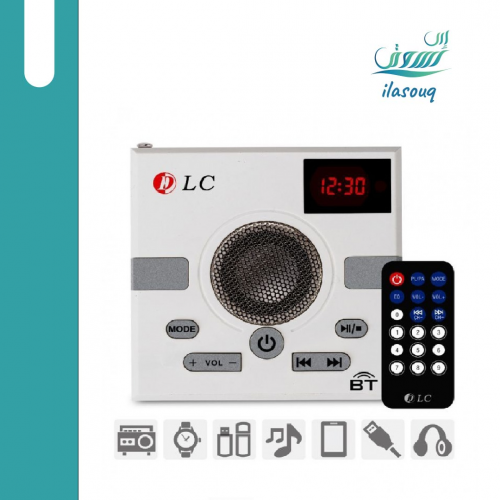 مكبر صوت وراديو محمول بتقنية البلوتوث مع جهاز تحكم...