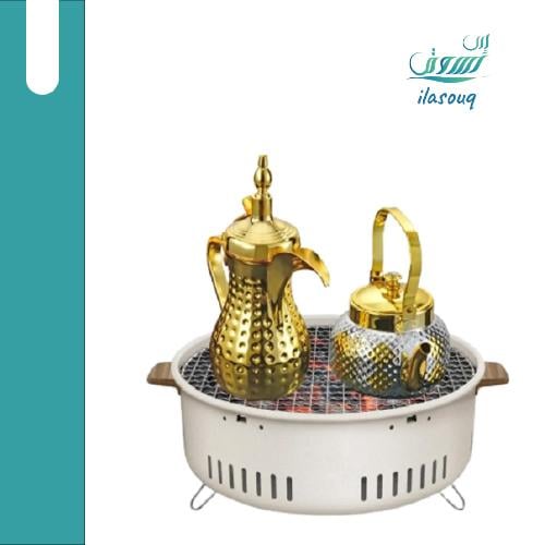 طقم موقد فحم دائري (منقل) للرحلات - موديل CM-38546