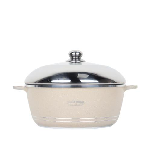 قدر سراميك هوم ماستر لون بيج مقاس 26 سم HM-4026