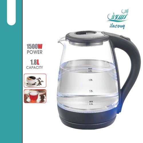 غلاية كهربائية زجاج 2 لتر من كراون