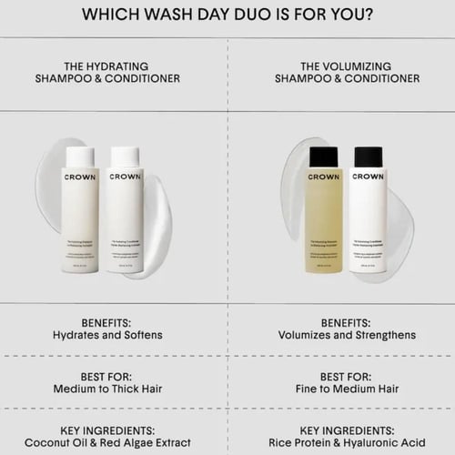 Crown affair shampoo and conditioner