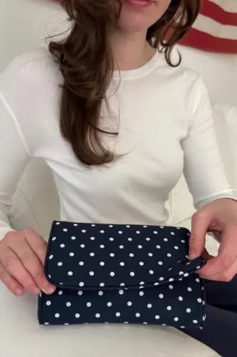Brandy Melville Polka Dot Makeup Bag