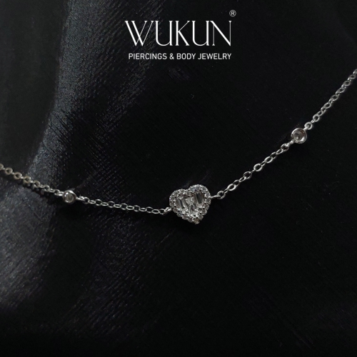 خلخال فضة 925s وميض القلب