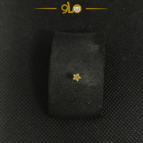 زمام بيرسينج ذهب عيار 18K نجمة مسطحة سادة