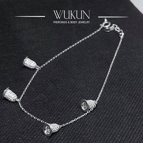 خلخال فضة 925s بشكل مميز معلق موديل 9272