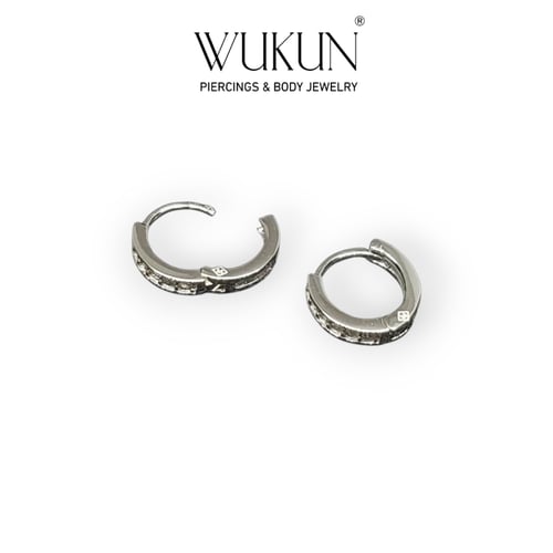 أقراط فضة عيار 925S حلق صغير بفصوص