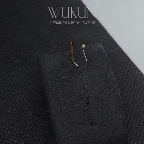 زمام ذهب عيار 18k بدون خرم سادة