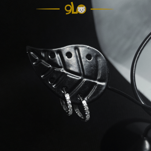 أقراط فضة حلقة دائرية موديل 9121