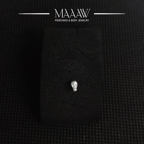 زمام بيرسينج فضة 925sشنكار بشكل جمجمة