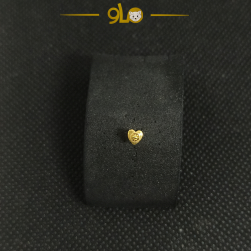 زمام بيرسينج ذهب قلب منقوش 1