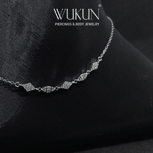 خلخال فضة 925s معين لامع