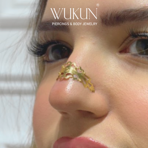 خاتم الانف ذهب عيار 18K nose cuff