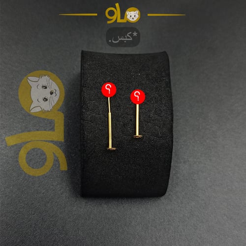 زمام بيرسينج ذهب عيار 18k وردة بفص عاكس ألوان 810
