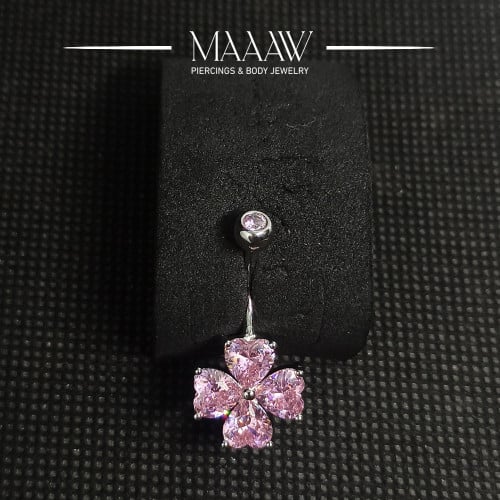 حلق بيرسينج فضة 925 للسرة موديل 9185